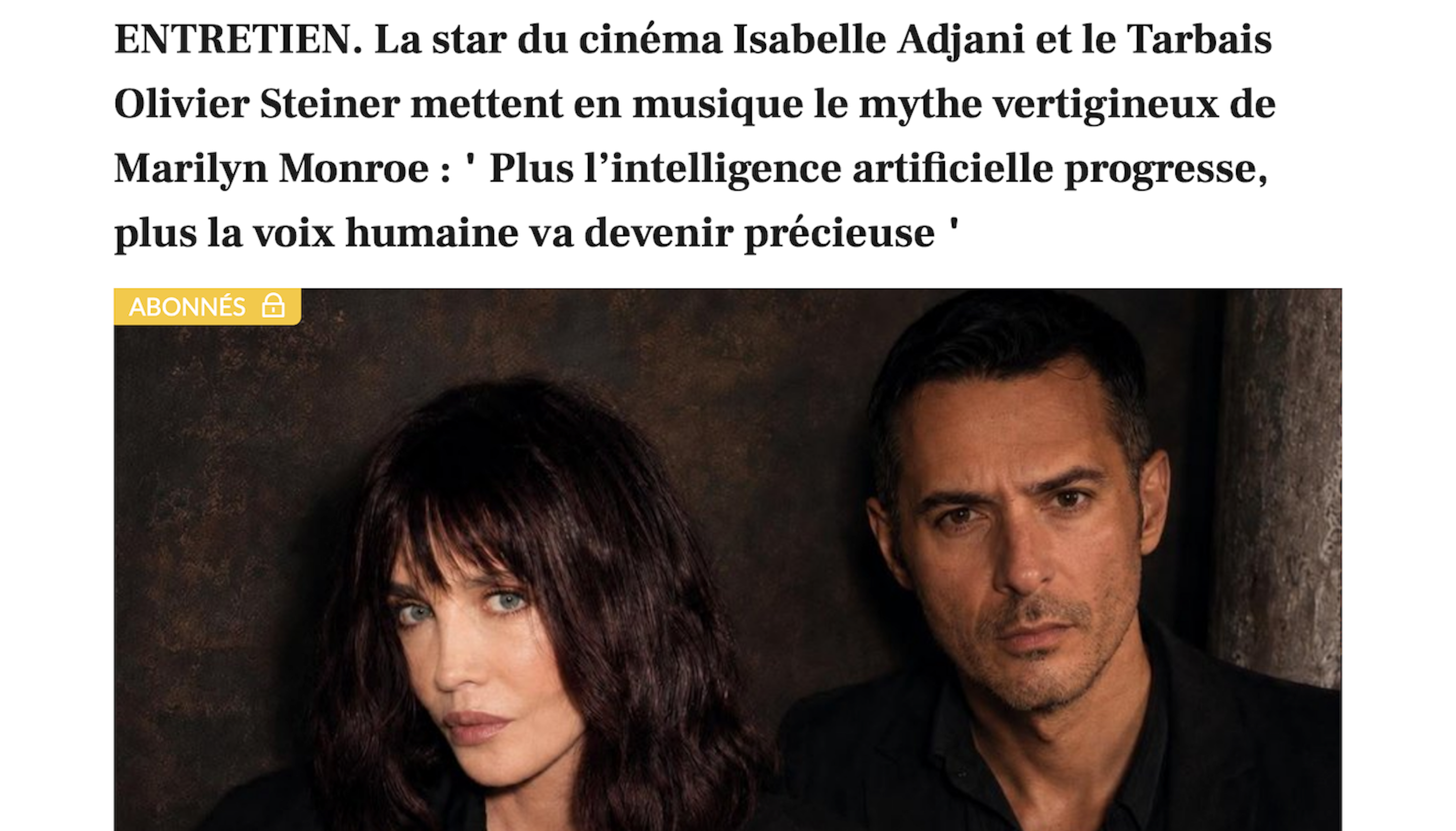 Proksima Adjani Steiner Vertigo La Dépêche